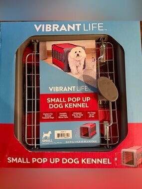 Vibrant Small Pop Up Dog Kennel - Red